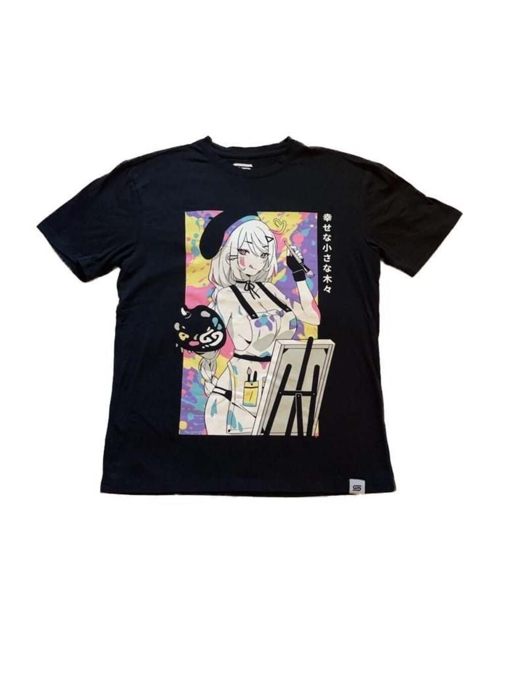 Gamersupps Artist Anime Graphic T-Shirt Black Size Medium